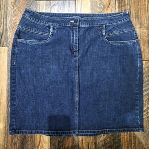 London & London Womens ‎ Denim Jean Mini Skirt. Size 18.